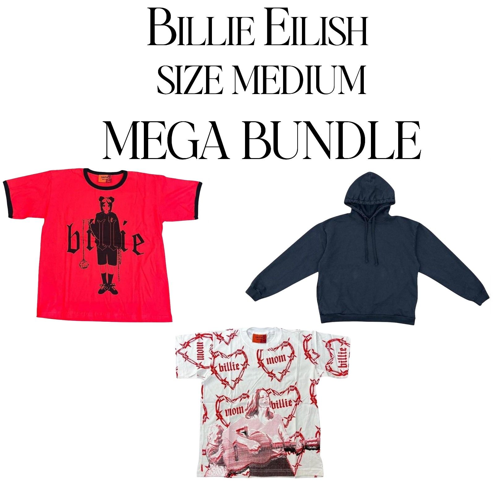 Billie Eilish Blohsh Mega Bundle  Brand New  Size Medium 3pc